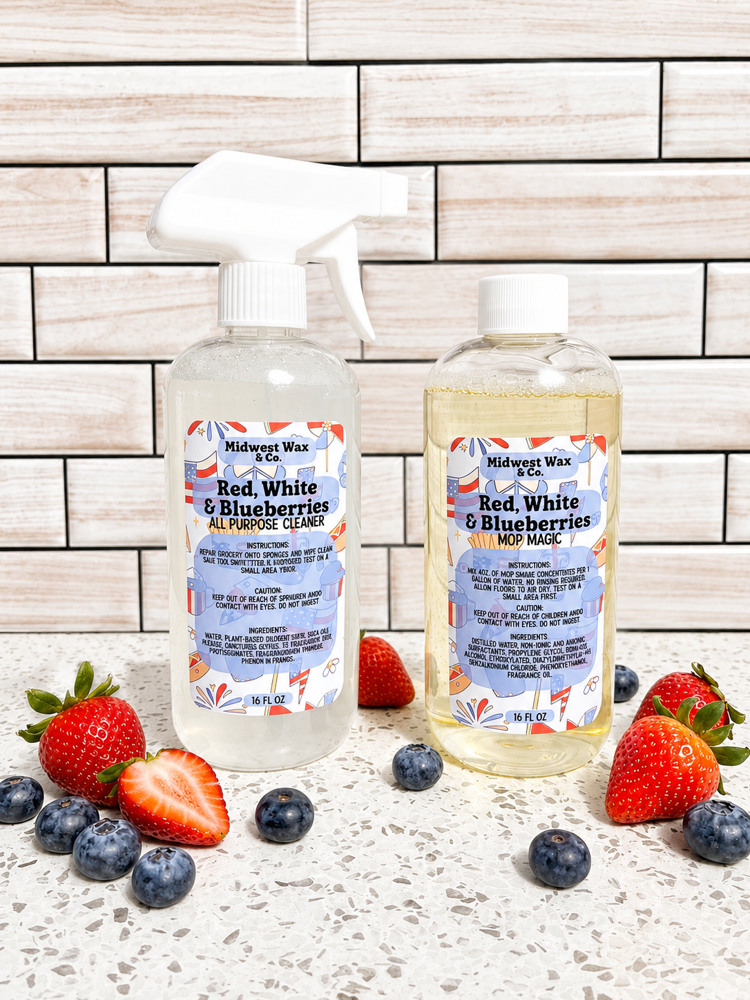 Red, White and Blueberries Mop Magic